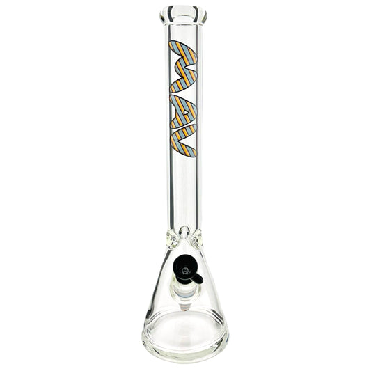 18" 9mm Classic Beaker Bong wigwag stem match fire