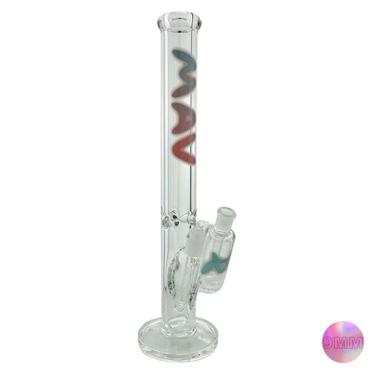 18" x 9mm Vice Slab straight Bong + Ash Catcher Combo