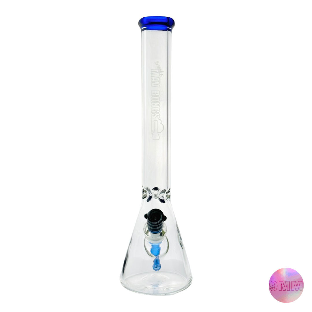 18" X 9mm Smoke MAV Bongs Neon Inspired Beaker Bong