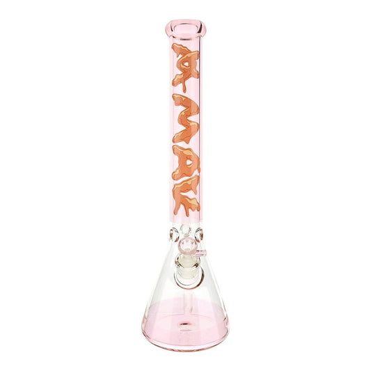 Transparent Pink Bubblegum Vibes 18" Full Color Beaker Bong