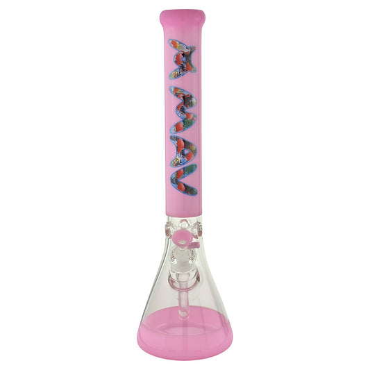 Pink Flamingo Vibes 18" Full Color Beaker Bong