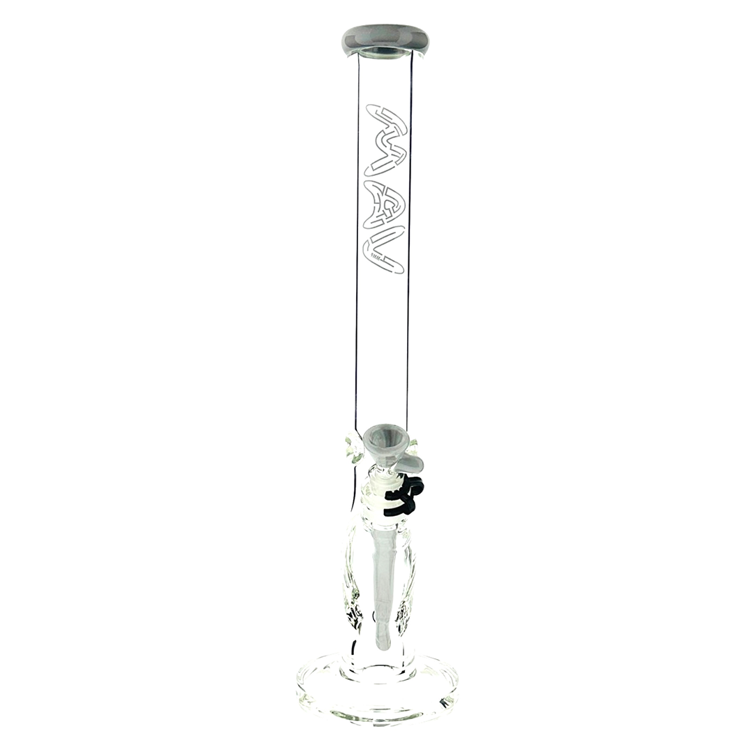 18" x 9MM MAV Maze Accented Straight Bong