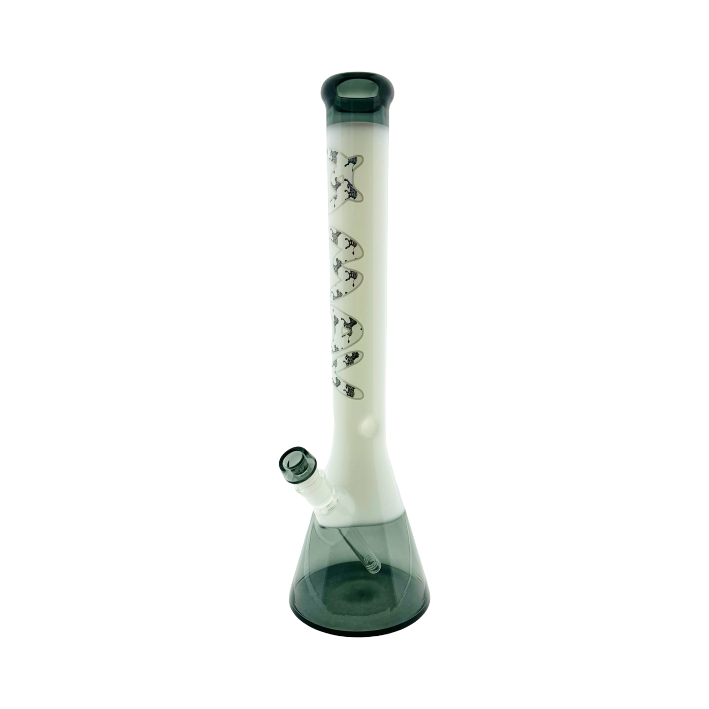 18" 5mm Floater Zebra Print Beaker Bong