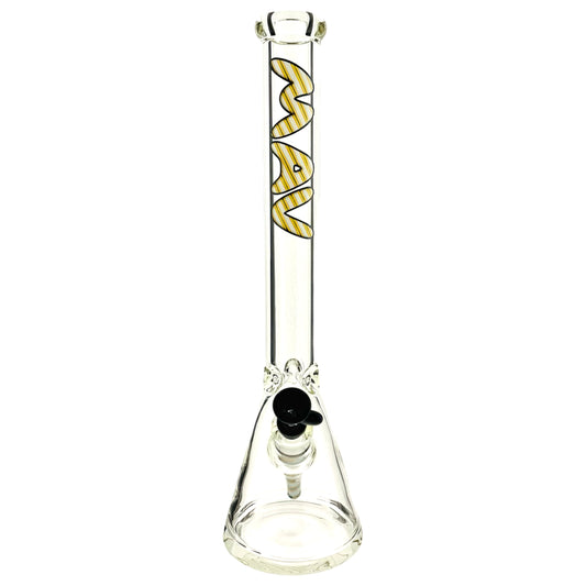 18" 9mm Classic Beaker Bong wigwag stem match play