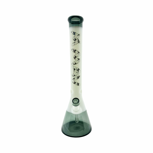 18" 5mm Floater Zebra Print Beaker Bong