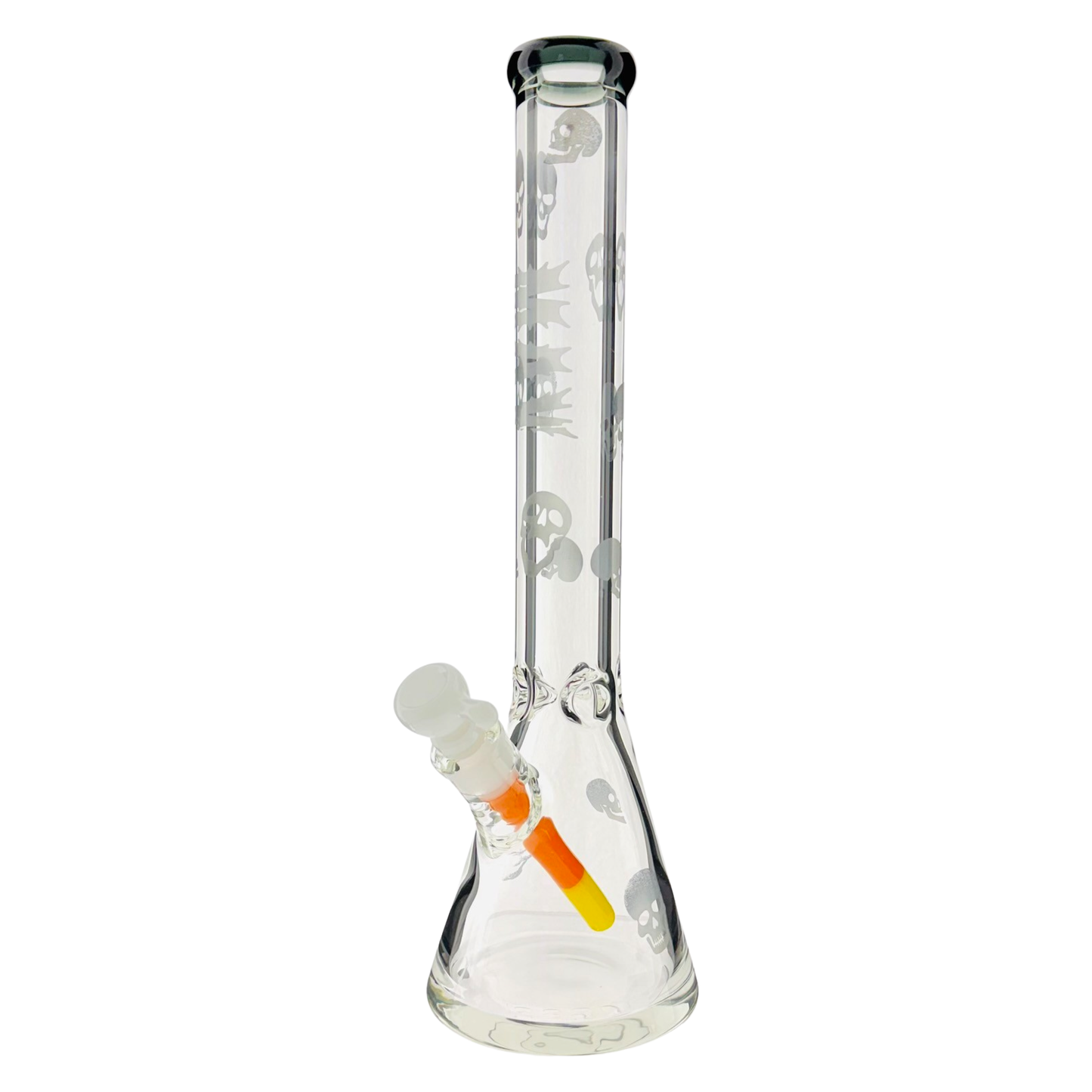 18" X 9MM ONE OF ONE spooky skulls Halloween Special Beaker Bong