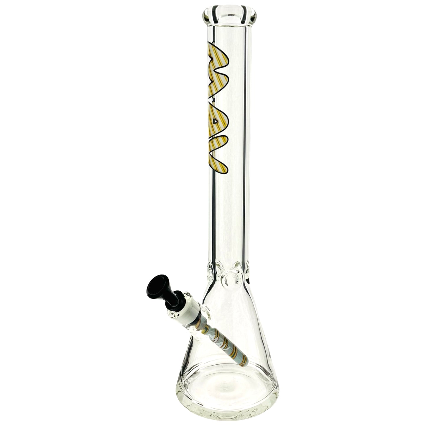 18" 9mm Classic Beaker Bong wigwag stem match play