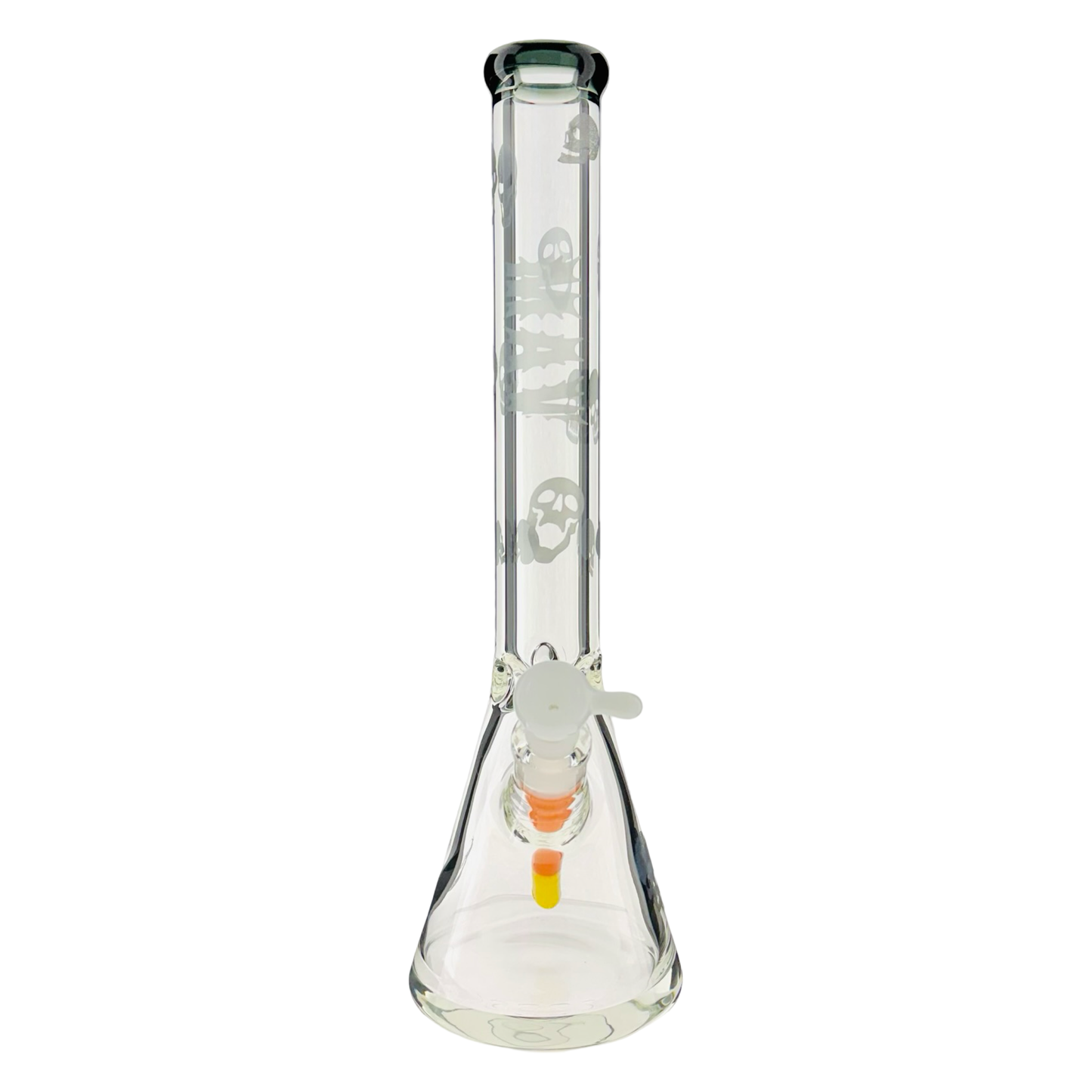 18" X 9MM ONE OF ONE spooky skulls Halloween Special Beaker Bong