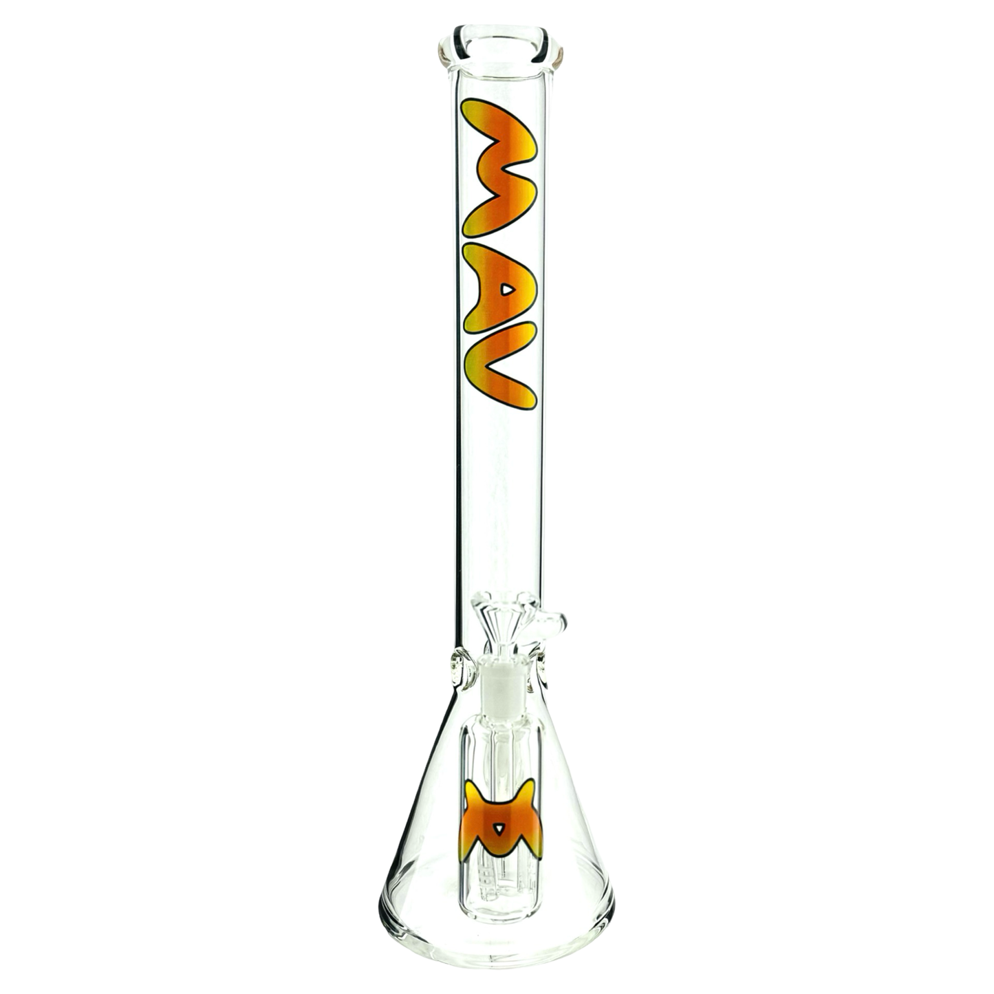 18" x 5mm Rasta sunset Slab Beaker Bong + Ash Catcher Combo