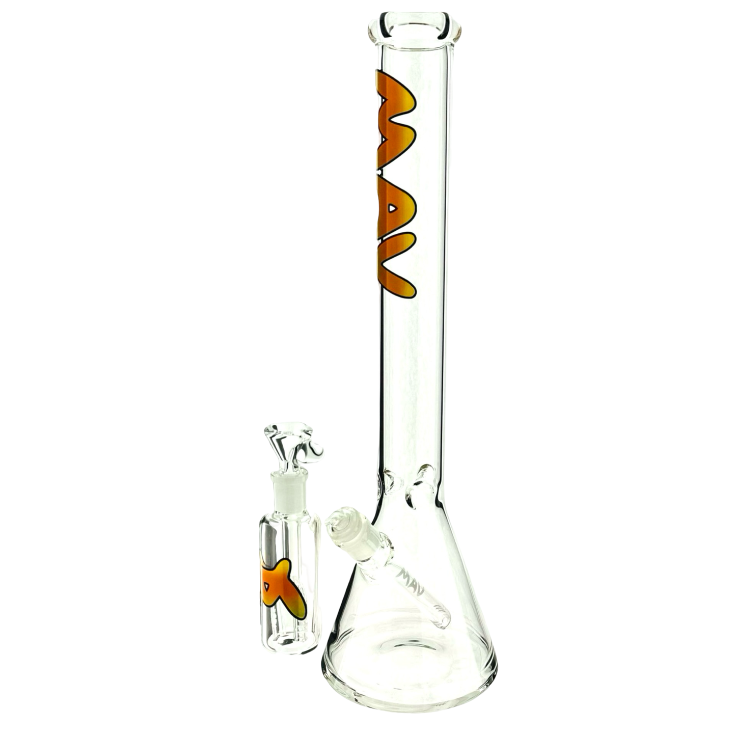 18" x 5mm Rasta sunset Slab Beaker Bong + Ash Catcher Combo