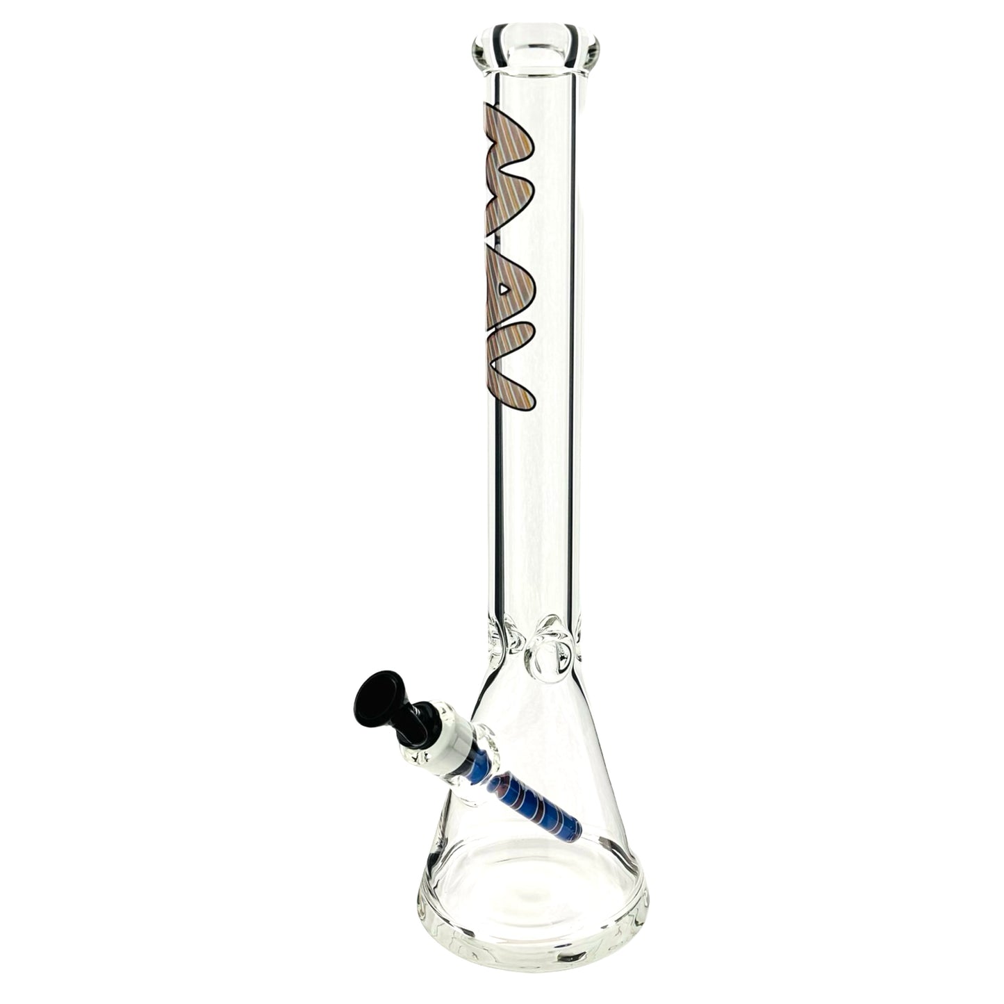 18" 9mm Classic Beaker Bong wigwag stem match lucy