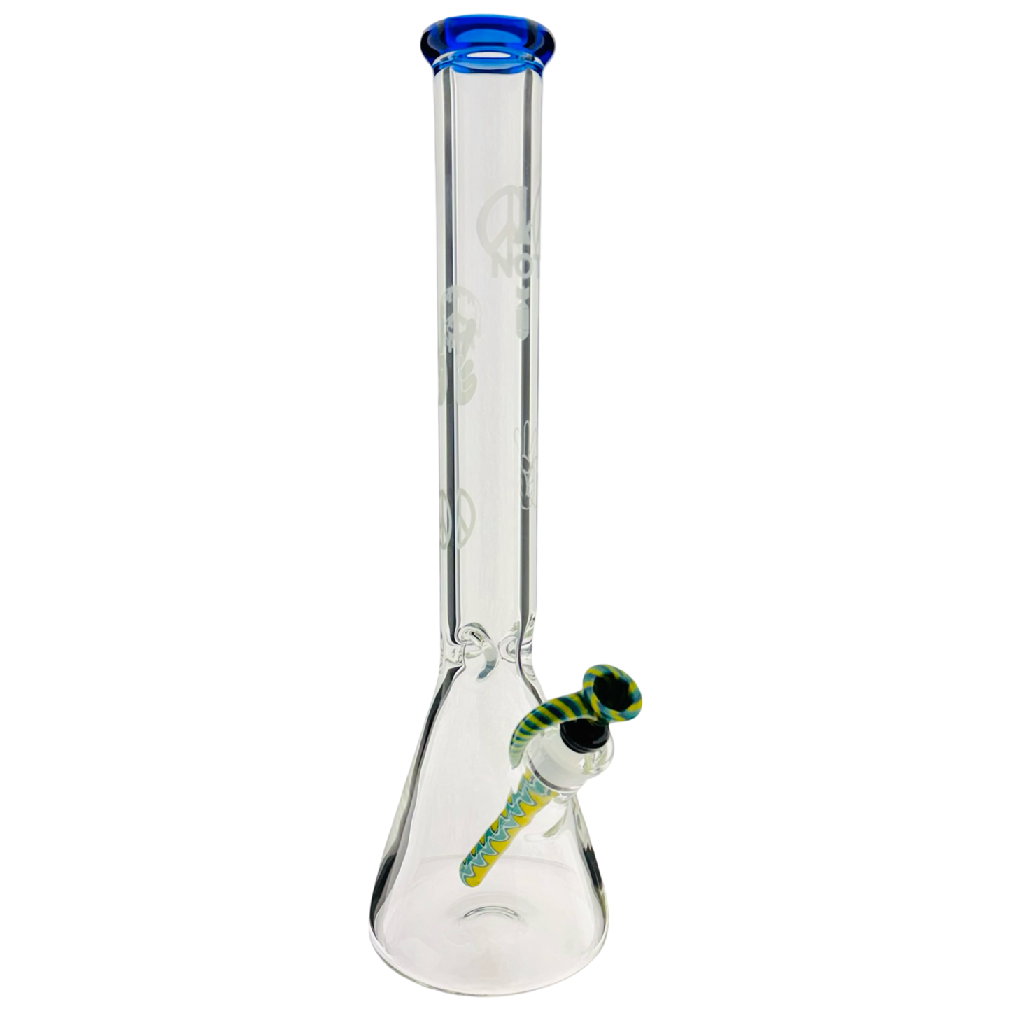 18" X 9MM ONE OF ONE peace and Love Special Beaker Bong