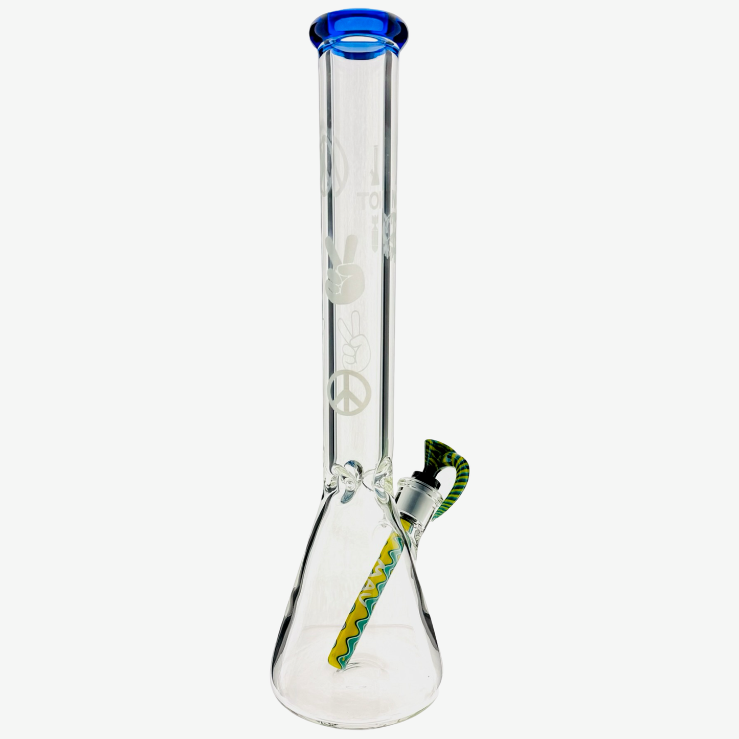 18" X 9MM ONE OF ONE peace and Love Special Beaker Bong