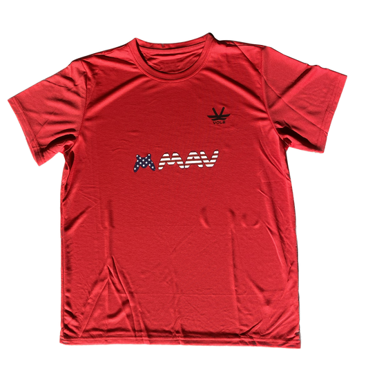 USA Flag Logo Red T-Shirt